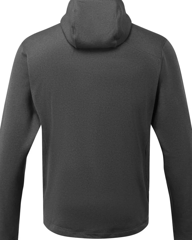Fleece & Mid Layer-Rab Mens Geon Hoody - Black - Steel Marl