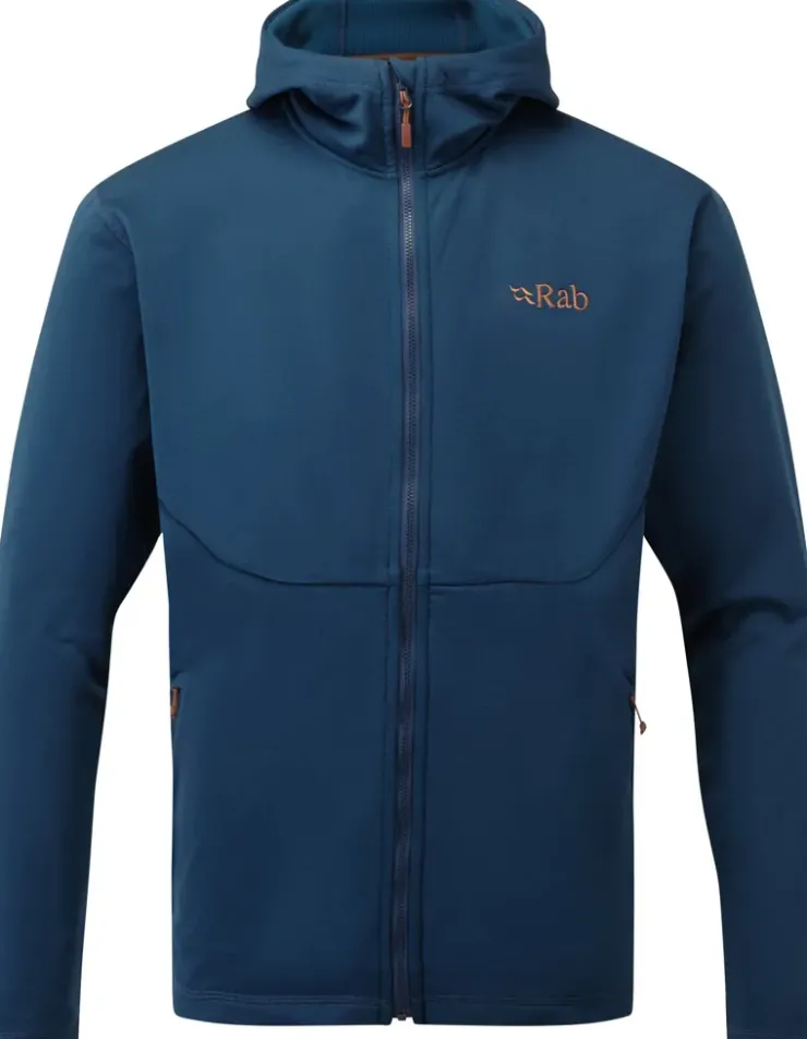 Fleece & Mid Layer-Rab Mens Geon Hoody - Deep Ink-Ink Marl