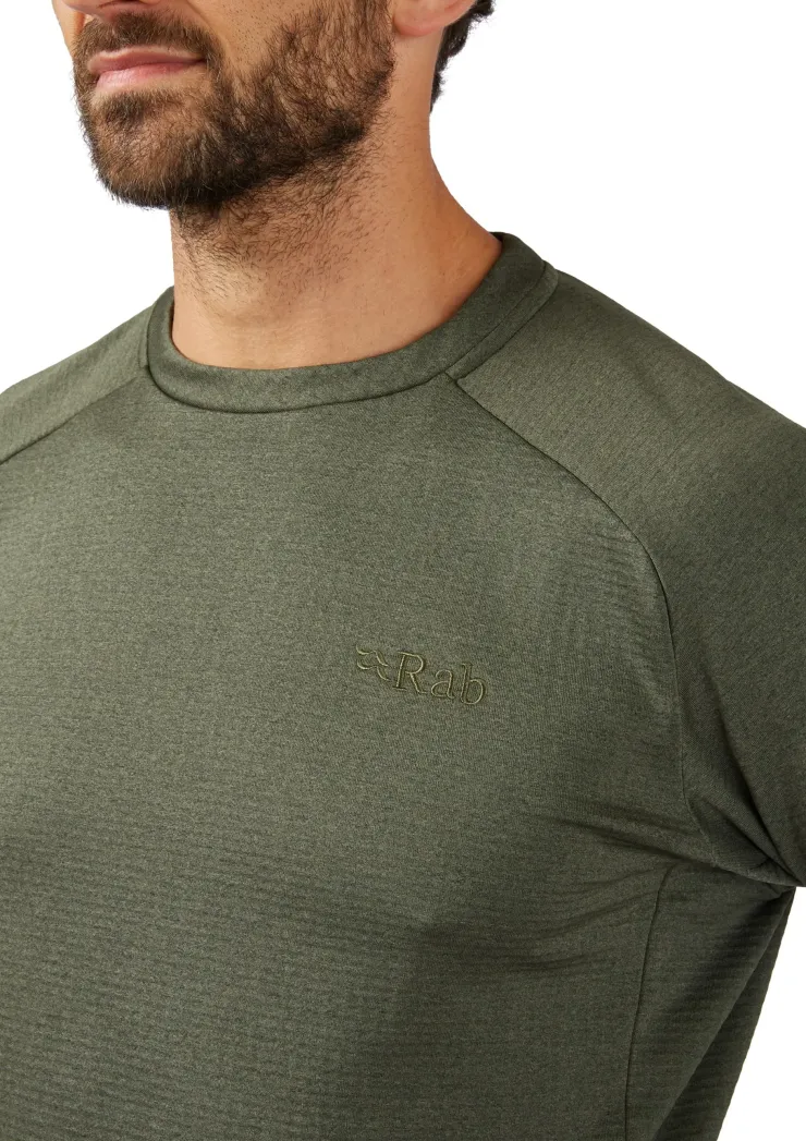 Fleece & Mid Layer-Rab Mens Graviton Crew - Army