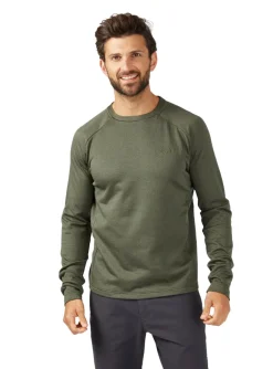 Fleece & Mid Layer-Rab Mens Graviton Crew - Army