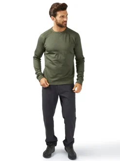 Fleece & Mid Layer-Rab Mens Graviton Crew - Army