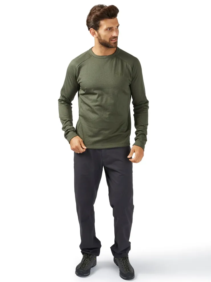 Fleece & Mid Layer-Rab Mens Graviton Crew - Army