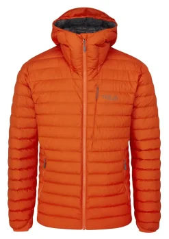 Insulated Jackets-Rab Mens Infinity Microlight Jacket - Firecracker