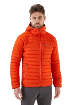 Insulated Jackets-Rab Mens Infinity Microlight Jacket - Firecracker