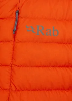 Insulated Jackets-Rab Mens Infinity Microlight Jacket - Firecracker