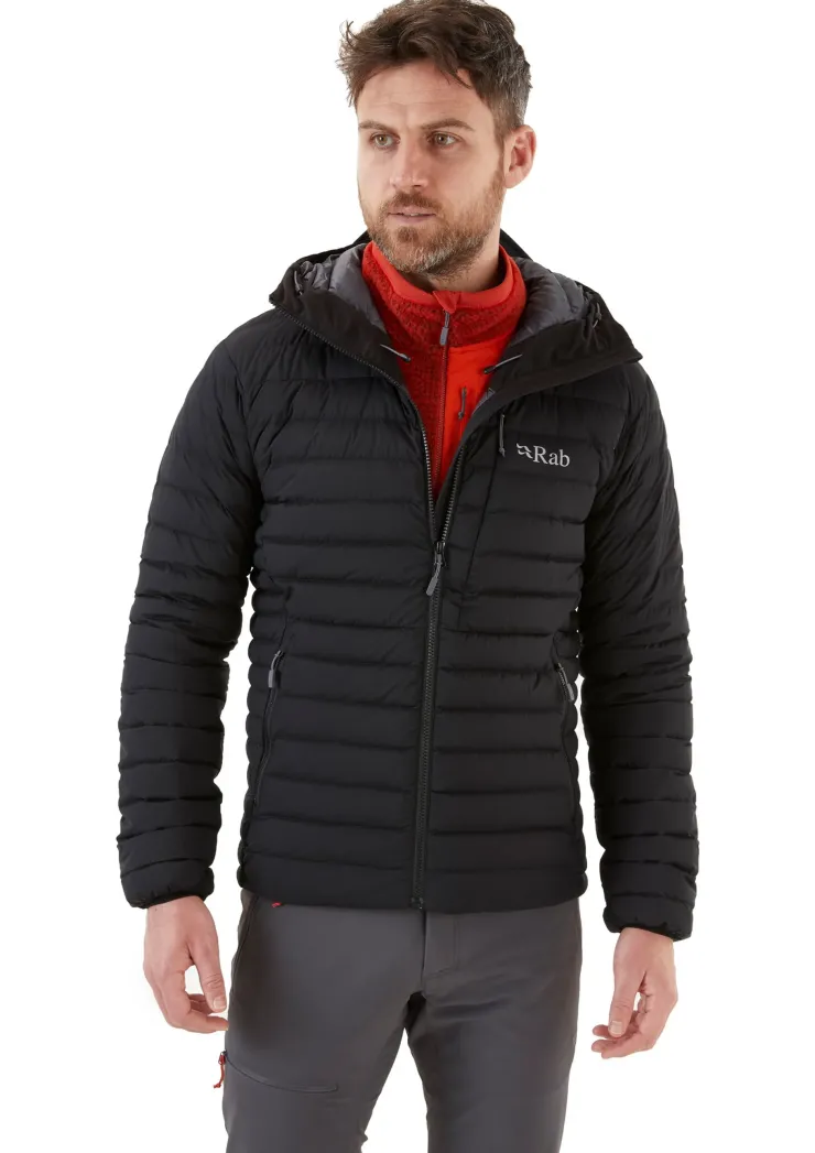 Insulated Jackets-Rab Mens Infinity Microlight Jacket - Black