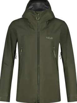 Waterproof Jackets-Rab Mens Kangri GTX Jacket - Army