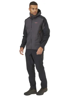 Softshell Jackets-Rab Mens Kinetic Alpine 2.0 Jacket - Anthracite