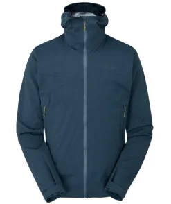 Waterproof Jackets-Rab Mens Kinetic 2.0 Jacket - Blue Night