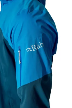 Waterproof Jackets-Rab Mens Kinetic Ultra Jacket - Maya Blue-Tempest Blue