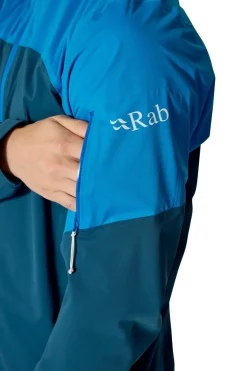 Waterproof Jackets-Rab Mens Kinetic Ultra Jacket - Maya Blue-Tempest Blue