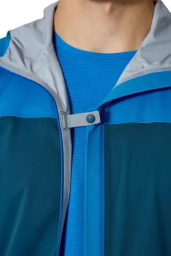 Waterproof Jackets-Rab Mens Kinetic Ultra Jacket - Maya Blue-Tempest Blue