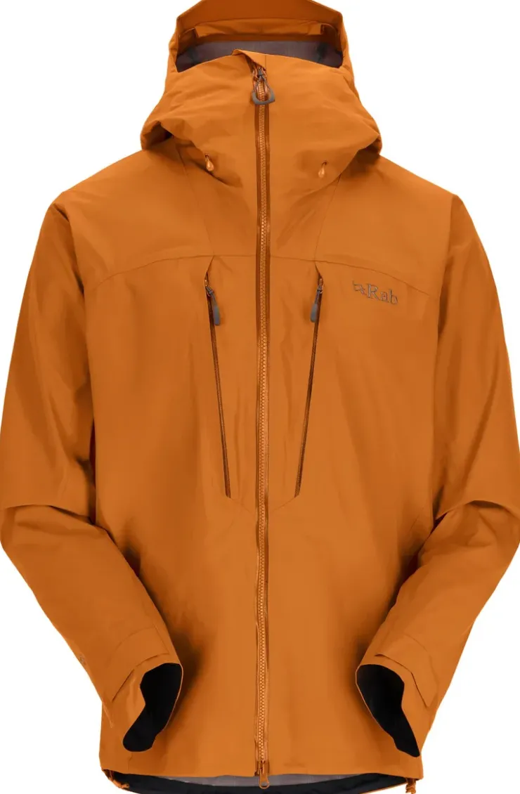 Waterproof Jackets-Rab Mens Latok Alpine GTX Jacket - Marmalade