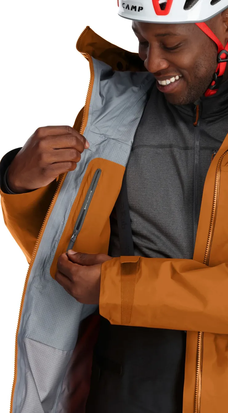 Waterproof Jackets-Rab Mens Latok Alpine GTX Jacket - Marmalade