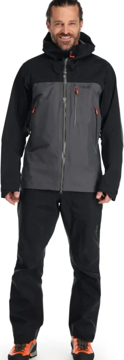 Waterproof Jackets-Rab Mens Latok Mountain GTX Jacket - Black-Graphene