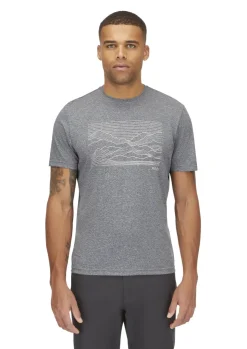T-Shirts & Baselayers-Rab Mens Mantle Outline Tee - Beluga