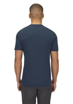 T-Shirts & Baselayers-Rab Mens Mantle Outline Tee - Tempest Blue