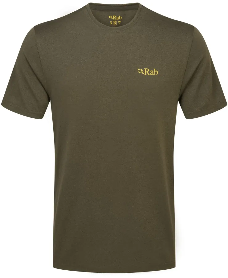 T-Shirts & Baselayers-Rab Mens Mantle Ridge Tee - Army