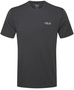 T-Shirts & Baselayers-Rab Mens Mantle Ridge Tee - Ebony