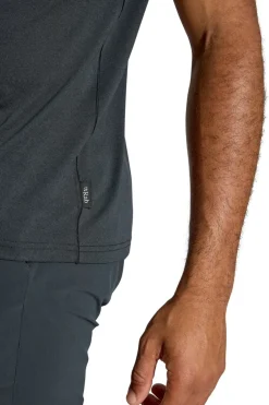 T-Shirts & Baselayers-Rab Mens Mantle Ridge Tee - Ebony