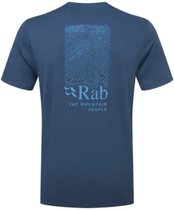 T-Shirts & Baselayers-Rab Mens Mantle Ridge Tee - Tempest Blue