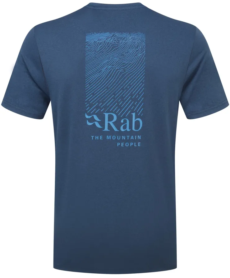 T-Shirts & Baselayers-Rab Mens Mantle Ridge Tee - Tempest Blue