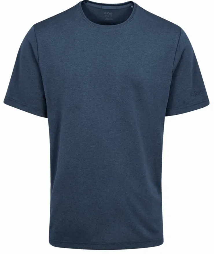 T-Shirts & Baselayers-Rab Mens Mantle Tee - Tempest Blue