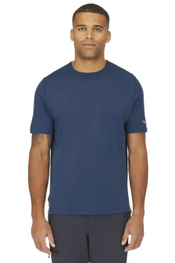 T-Shirts & Baselayers-Rab Mens Mantle Tee - Tempest Blue