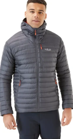 Insulated Jackets-Rab Mens Microlight Alpine Jacket - Graphene
