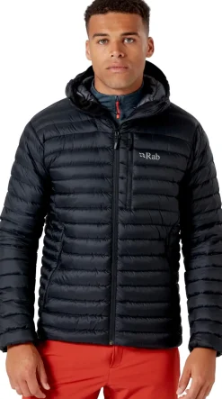 Insulated Jackets-Rab Mens Microlight Alpine Jacket - Black
