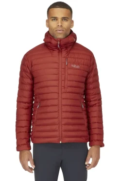 Insulated Jackets-Rab Mens Microlight Alpine Jacket - Tuscan Red