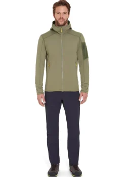 Fleece & Mid Layer-Rab Mens Modulus Hoody - Light Khaki
