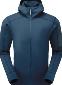 Fleece & Mid Layer-Rab Mens Modulus Hoody - Tempest Blue