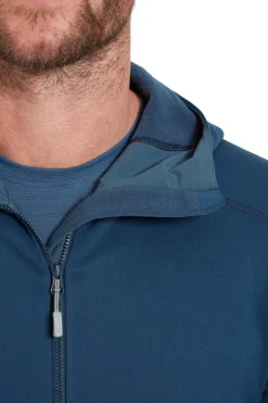 Fleece & Mid Layer-Rab Mens Modulus Hoody - Tempest Blue
