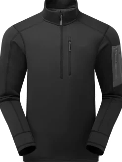 Fleece & Mid Layer-Rab Mens Modulus Pull-On - Black