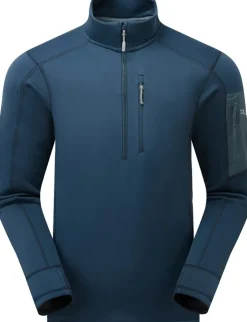 Fleece & Mid Layer-Rab Mens Modulus Pull-On - Tempest Blue