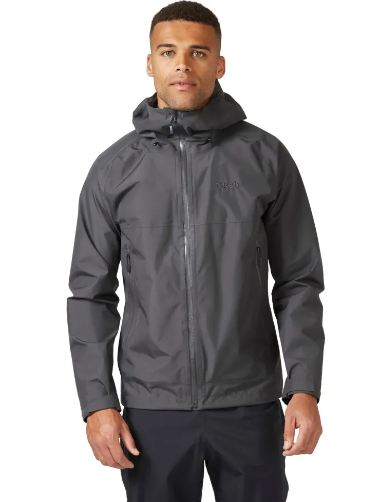 Waterproof Jackets-Rab Mens Namche Paclite Jacket - Graphene