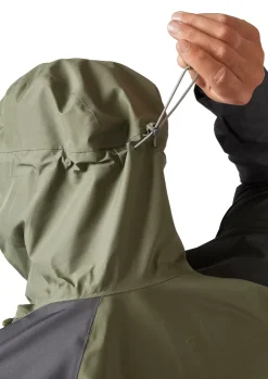 Waterproof Jackets-Rab Mens Namche Paclite Jacket - Graphene-Light Khaki