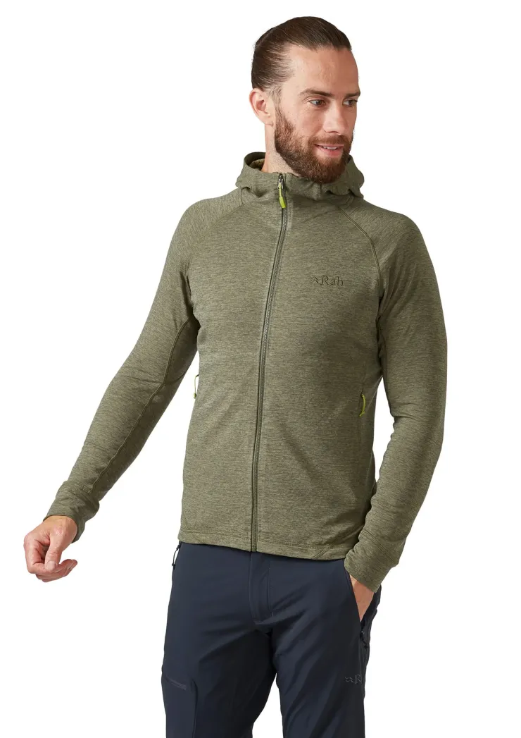 Fleece & Mid Layer-Rab Mens Nexus Hoody - Light Khaki