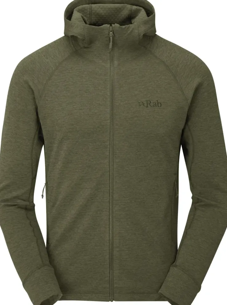 Fleece & Mid Layer-Rab Mens Nexus Hoody - Olive-Olive
