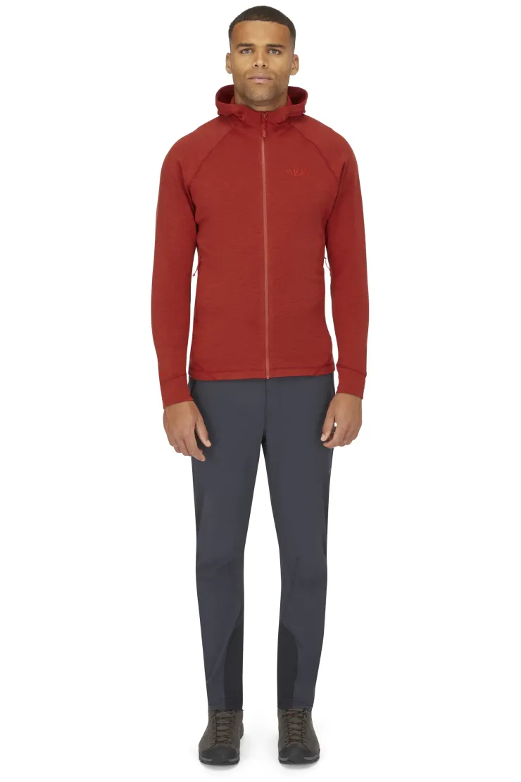 Fleece & Mid Layer-Rab Mens Nexus Hoody - Tuscan Red