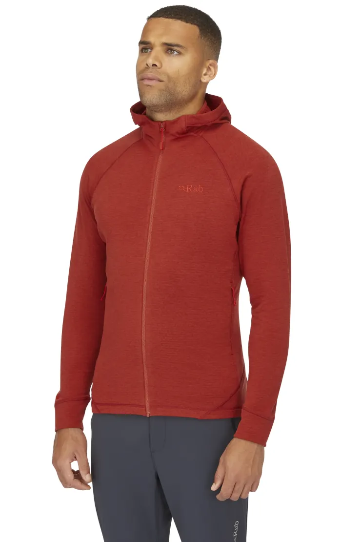 Fleece & Mid Layer-Rab Mens Nexus Hoody - Tuscan Red
