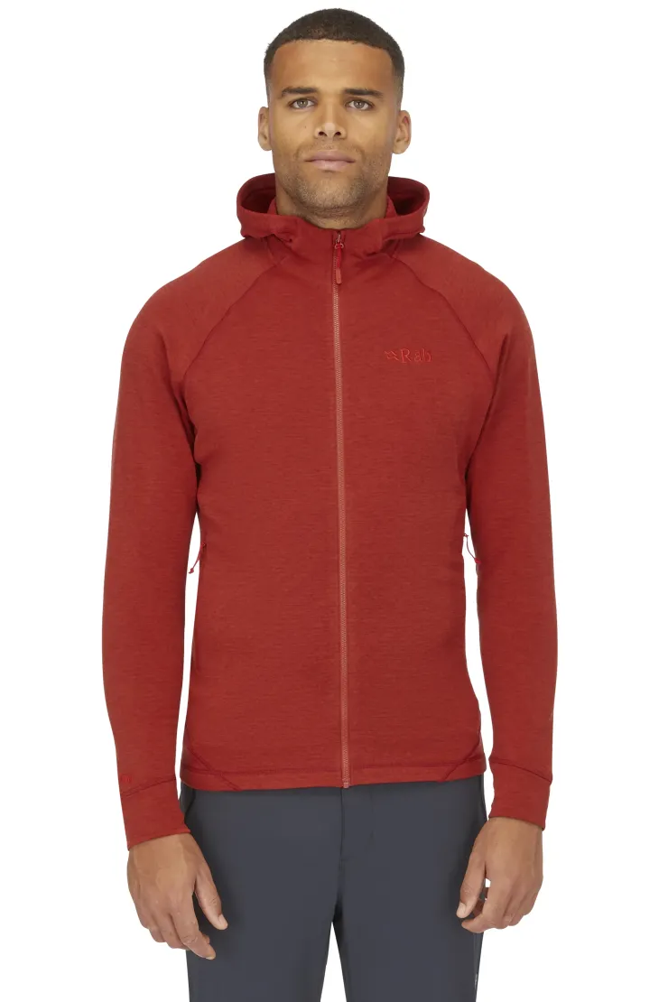 Fleece & Mid Layer-Rab Mens Nexus Hoody - Tuscan Red