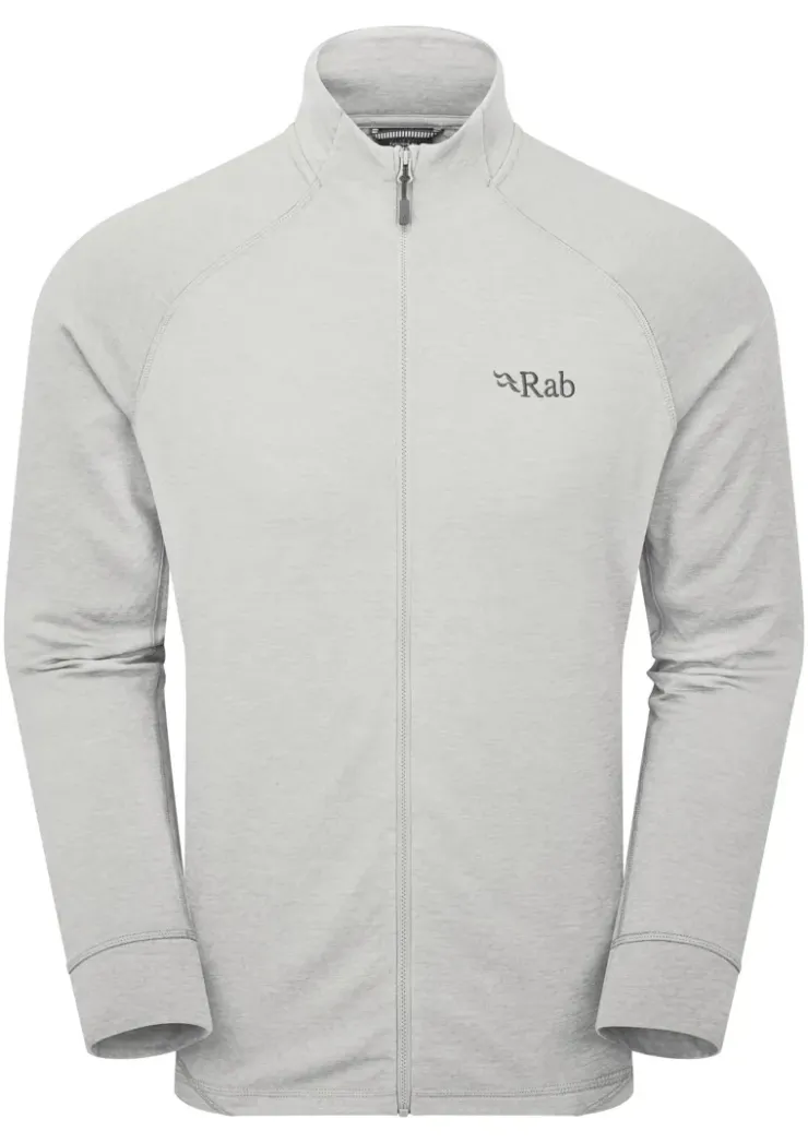 Fleece & Mid Layer-Rab Mens Nexus Jacket - Light Zinc