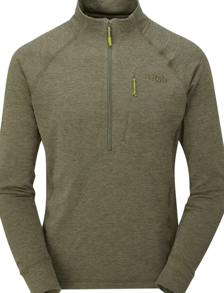 Fleece & Mid Layer-Rab Mens Nexus Pull-On - Light Khaki