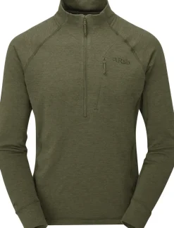 Fleece & Mid Layer-Rab Mens Nexus Pull-On - Olive-Olive
