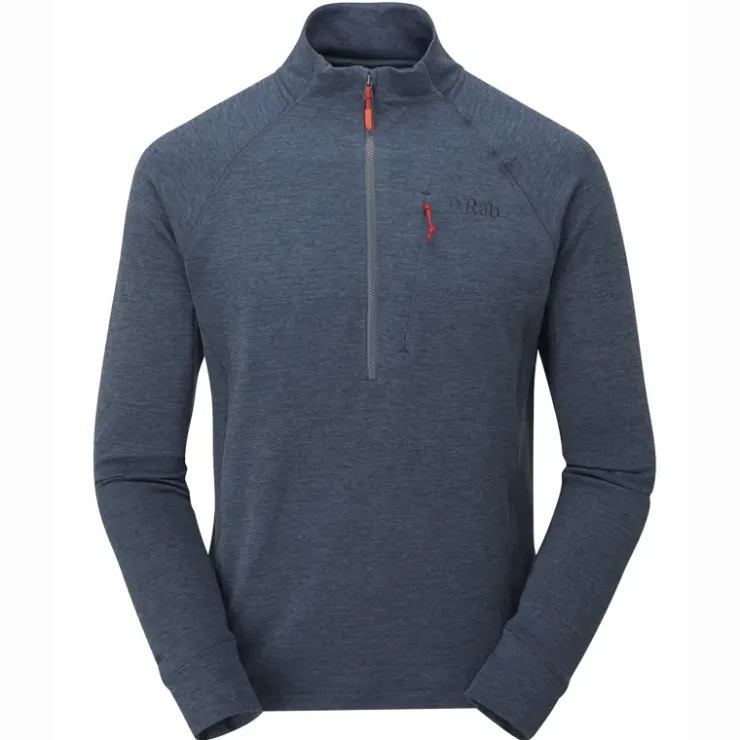 Fleece & Mid Layer-Rab Mens Nexus Pull-On - Steel