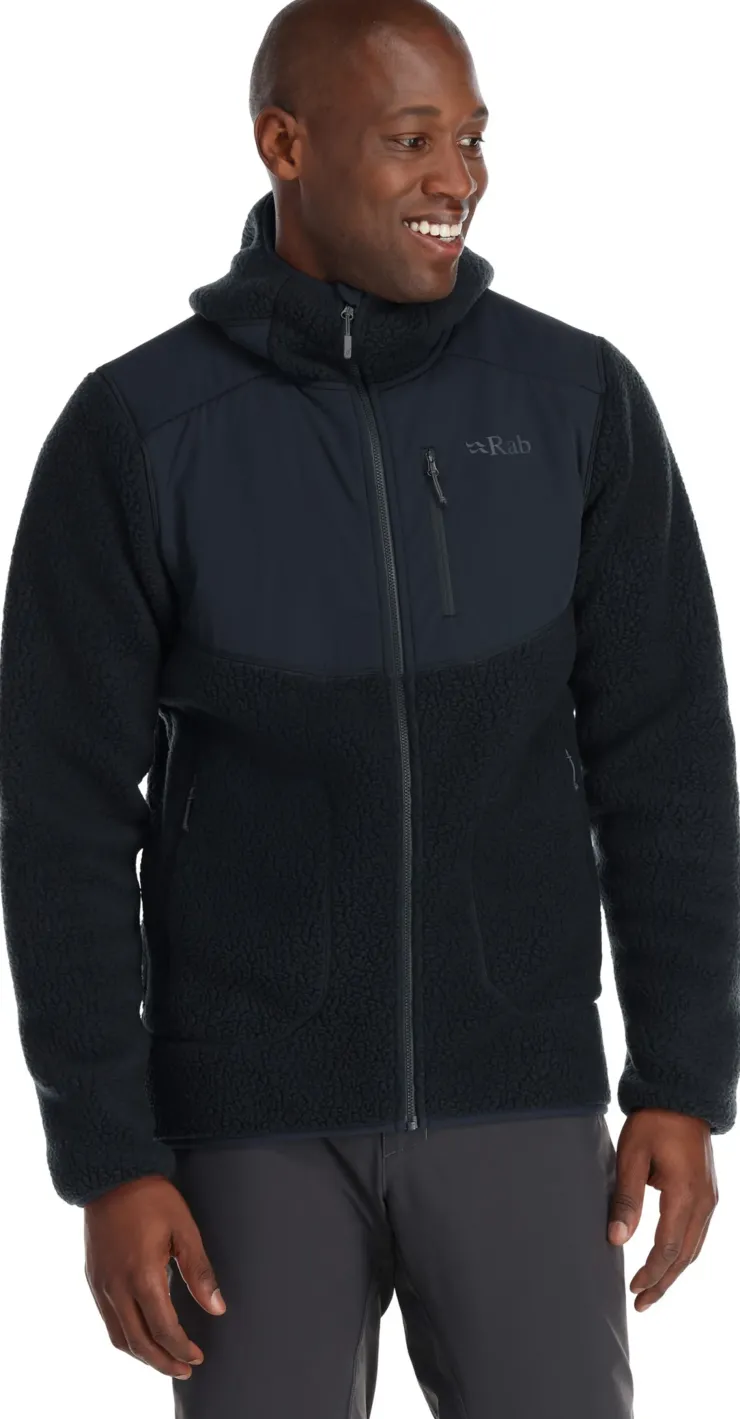 Fleece & Mid Layer-Rab Mens Outpost Hoody - Beluga
