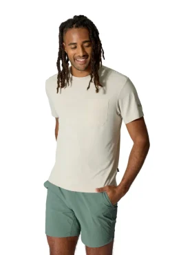 T-Shirts & Baselayers-Rab Mens Rivelin Pocket Tee - Pebble
