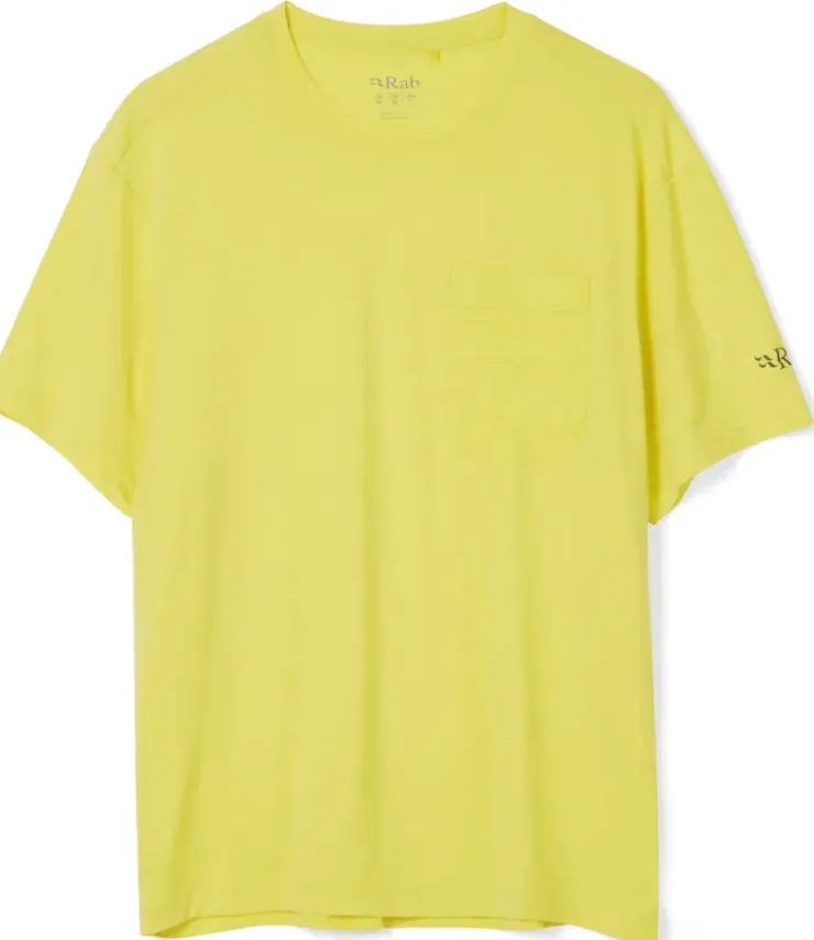 T-Shirts & Baselayers-Rab Mens Rivelin Pocket Tee - Pollen